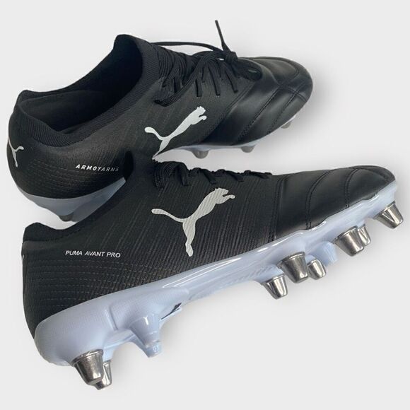 Puma Avant SG Pro Rugby Black Leather Cleats 106714-02 Mens size 10 (a) New - Picture 7 of 10